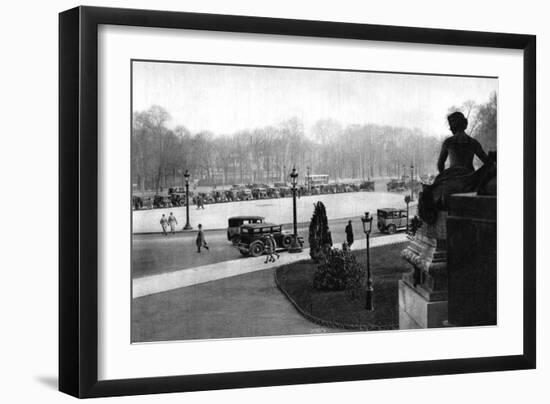 The Rond Point and Georges Clemenceau Place, Paris, 1931-Ernest Flammarion-Framed Giclee Print