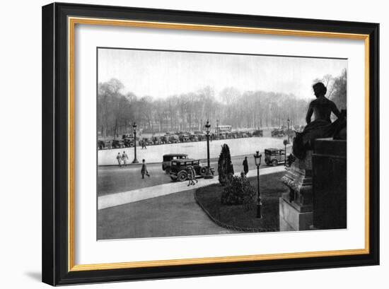 The Rond Point and Georges Clemenceau Place, Paris, 1931-Ernest Flammarion-Framed Giclee Print