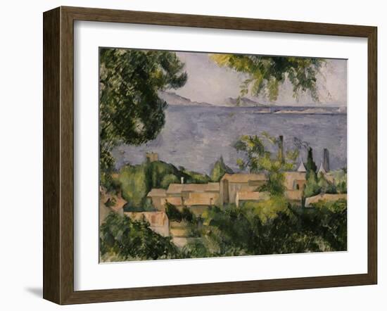 The Rooftops of l'Estaque, 1883-85-Paul Cézanne-Framed Giclee Print