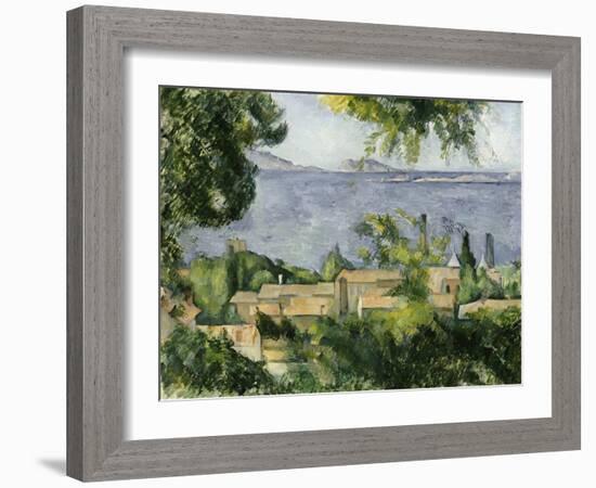The Rooftops of L'Estaque, 1883-85-Paul Cézanne-Framed Giclee Print