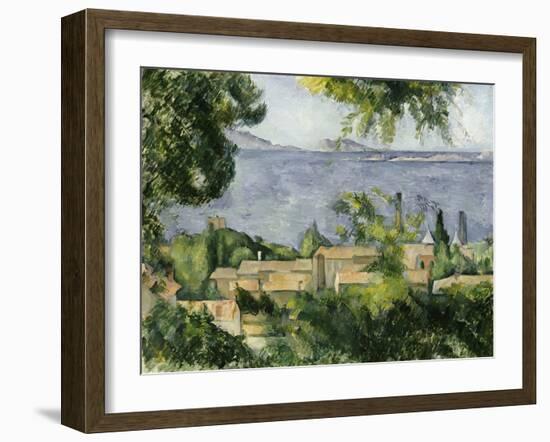 The Rooftops of L'Estaque, 1883-85-Paul Cézanne-Framed Giclee Print