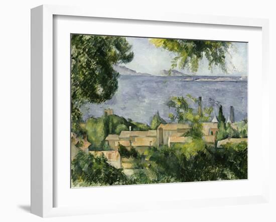 The Rooftops of L'Estaque, 1883-85-Paul Cézanne-Framed Giclee Print