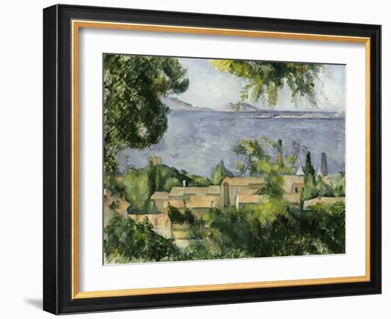 The Rooftops of L'Estaque, 1883-85-Paul Cézanne-Framed Giclee Print