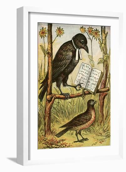 The Rook and the Lark-English School-Framed Giclee Print