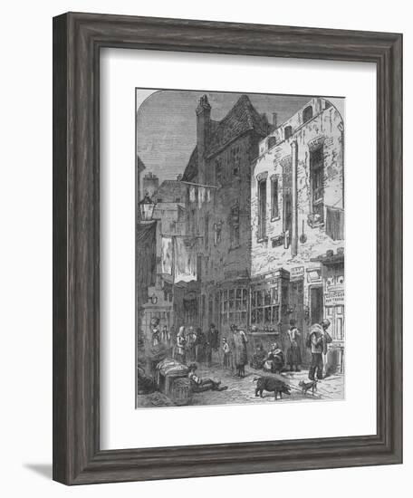 The Rookery of St Giles, London, 1850 (1878)-Unknown-Framed Giclee Print