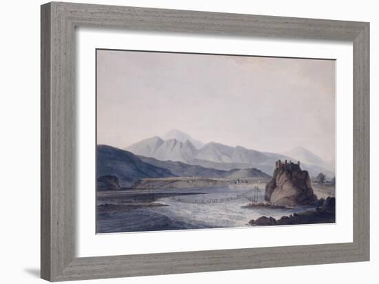 The Rope Bridge, Srinagar, Garhwal, Uttar Pradesh-Thomas & William Daniell-Framed Giclee Print