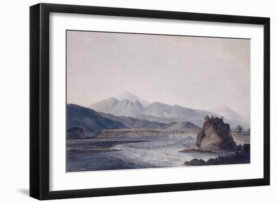 The Rope Bridge, Srinagar, Garhwal, Uttar Pradesh-Thomas & William Daniell-Framed Giclee Print