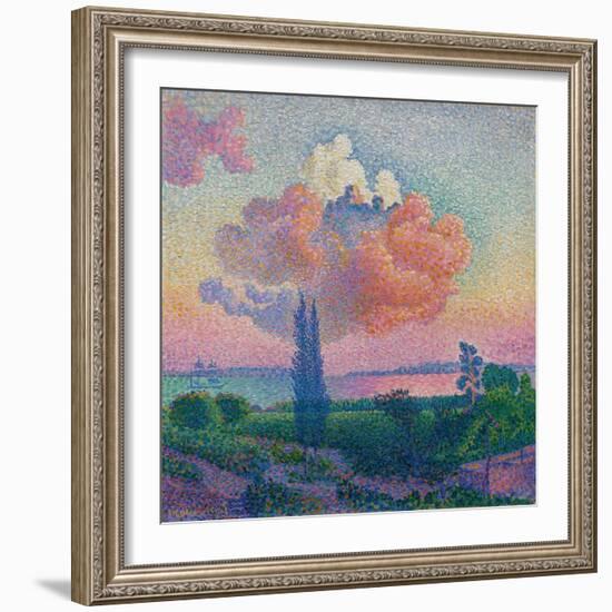 The Rose Cloud, by Henri-Edmond Cross, 1856-1910, French Post-Impressionist painting,-Henri-Edmond Cross-Framed Art Print