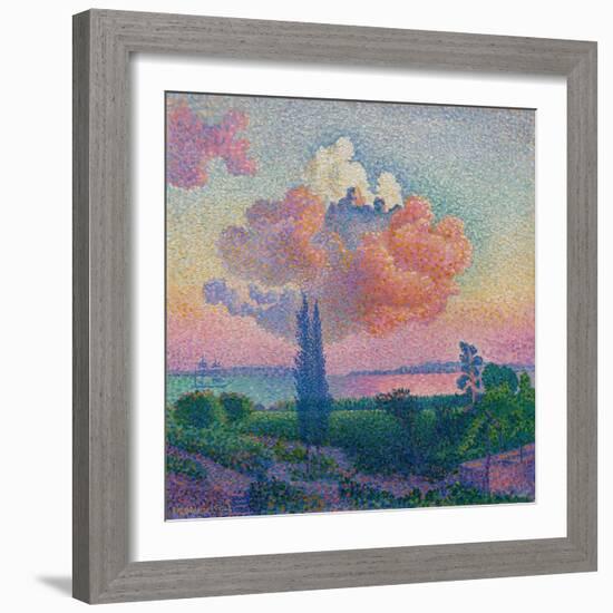 The Rose Cloud, by Henri-Edmond Cross, 1856-1910, French Post-Impressionist painting,-Henri-Edmond Cross-Framed Art Print