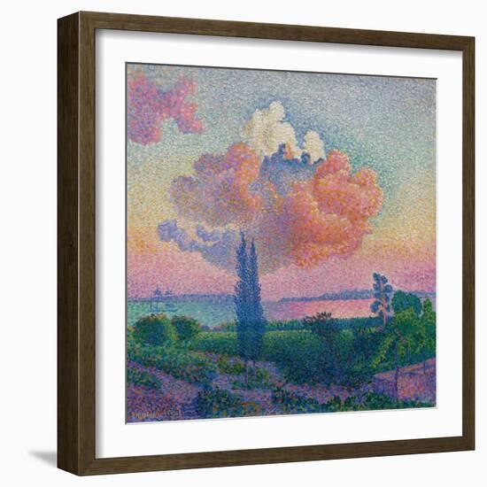 The Rose Cloud, by Henri-Edmond Cross, 1856-1910, French Post-Impressionist painting,-Henri-Edmond Cross-Framed Art Print