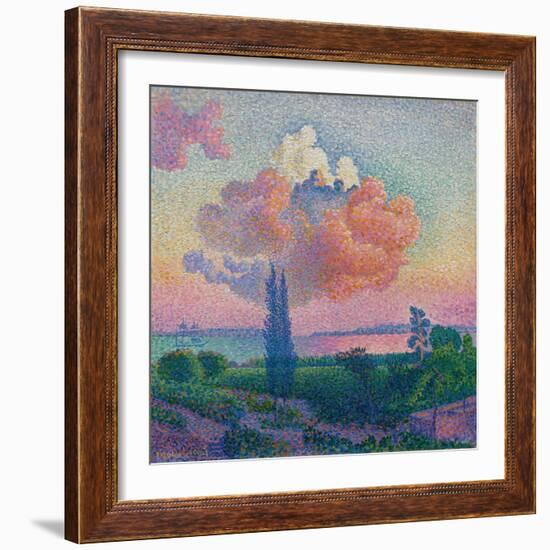 The Rose Cloud, by Henri-Edmond Cross, 1856-1910, French Post-Impressionist painting,-Henri-Edmond Cross-Framed Art Print