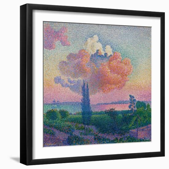 The Rose Cloud, by Henri-Edmond Cross, 1856-1910, French Post-Impressionist painting,-Henri-Edmond Cross-Framed Art Print