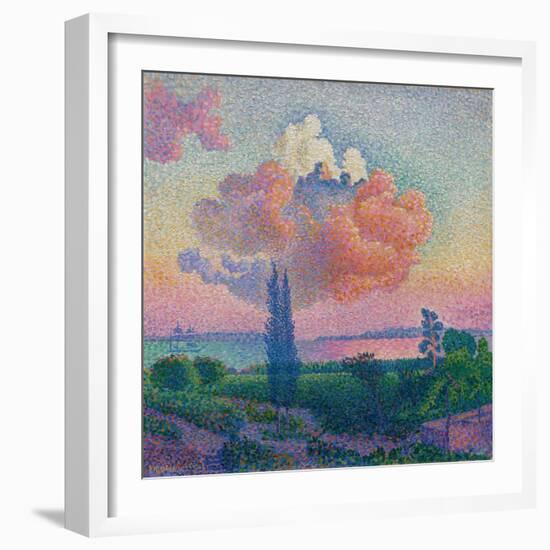 The Rose Cloud, by Henri-Edmond Cross, 1856-1910, French Post-Impressionist painting,-Henri-Edmond Cross-Framed Art Print