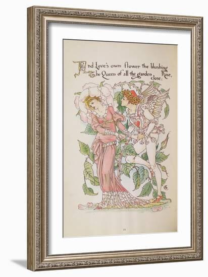 The Rose from 'Flora's Feast'-Walter Crane-Framed Giclee Print