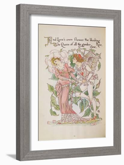 The Rose from 'Flora's Feast'-Walter Crane-Framed Giclee Print