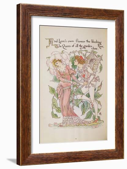 The Rose from 'Flora's Feast'-Walter Crane-Framed Giclee Print