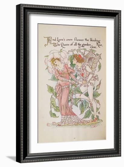 The Rose from 'Flora's Feast'-Walter Crane-Framed Giclee Print