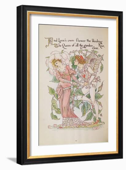 The Rose from 'Flora's Feast'-Walter Crane-Framed Giclee Print