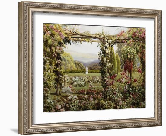 The Rose Garden-Robert Atkinson-Framed Giclee Print