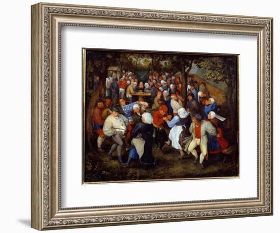 The Rose Party or the Wedding Dance, 17Th Century (Oil on Canvas)-Jan the Elder Brueghel-Framed Giclee Print