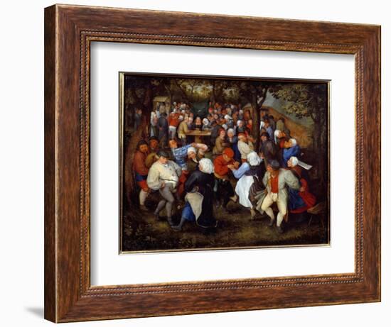 The Rose Party or the Wedding Dance, 17Th Century (Oil on Canvas)-Jan the Elder Brueghel-Framed Giclee Print