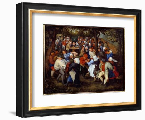 The Rose Party or the Wedding Dance, 17Th Century (Oil on Canvas)-Jan the Elder Brueghel-Framed Giclee Print