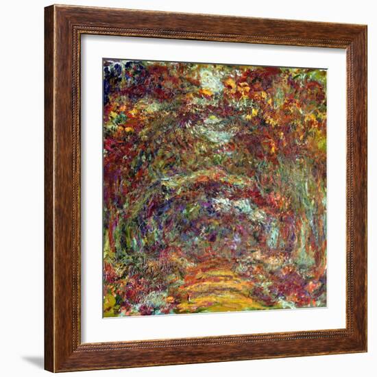 The Rose Path, Giverny, 1920-22-Claude Monet-Framed Giclee Print