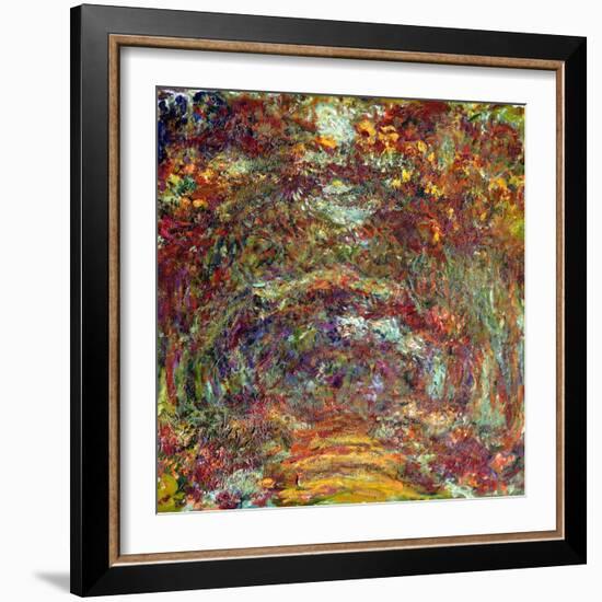 The Rose Path, Giverny, 1920-22-Claude Monet-Framed Giclee Print