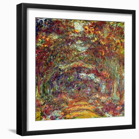 The Rose Path, Giverny, 1920-22-Claude Monet-Framed Giclee Print