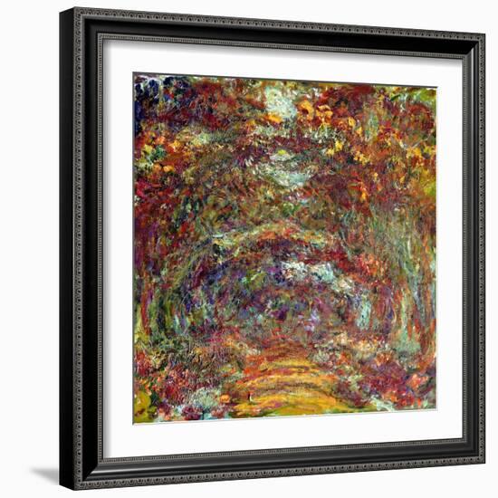 The Rose Path, Giverny, 1920-22-Claude Monet-Framed Giclee Print