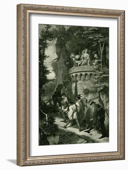 The Rose / The artist's journey-Moritz Ludwig von Schwind-Framed Giclee Print