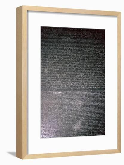 The Rosetta Stone, Egyptian, Ptolemaic Period, 196 BC. Artist: Unknown-Unknown-Framed Giclee Print