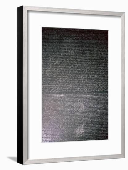 The Rosetta Stone, Egyptian, Ptolemaic Period, 196 BC. Artist: Unknown-Unknown-Framed Giclee Print