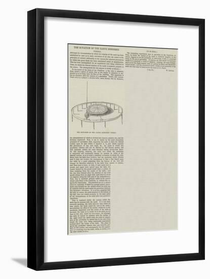 The Rotation of the Earth Rendered Visible-null-Framed Giclee Print