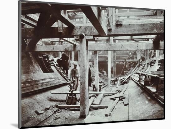 The Rotherhithe Tunnel under Construction, London, March 1905-null-Mounted Photographic Print