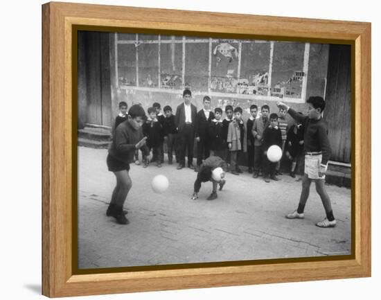 The Rotolo Brothers Playing in Sicily After Cataract Operations Which Restored Their Sight-Carlo Bavagnoli-Framed Premier Image Canvas