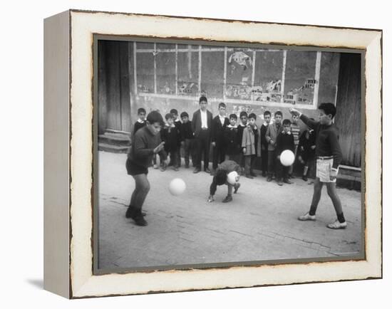 The Rotolo Brothers Playing in Sicily After Cataract Operations Which Restored Their Sight-Carlo Bavagnoli-Framed Premier Image Canvas