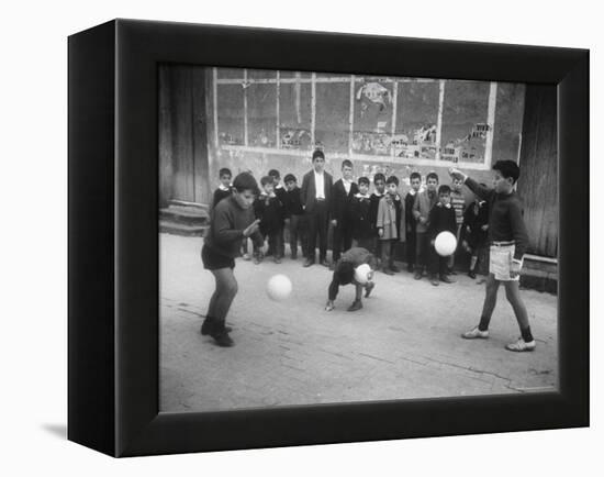 The Rotolo Brothers Playing in Sicily After Cataract Operations Which Restored Their Sight-Carlo Bavagnoli-Framed Premier Image Canvas