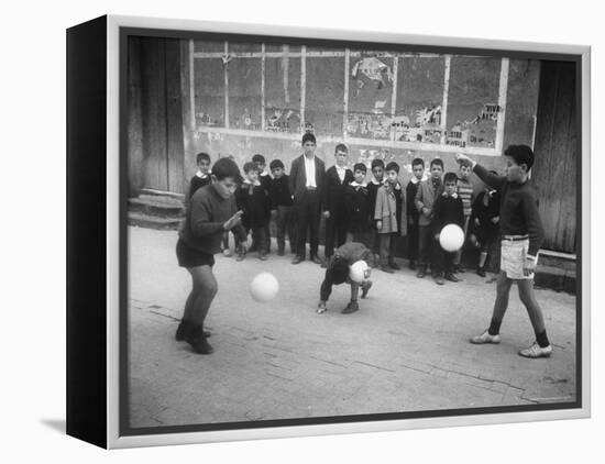 The Rotolo Brothers Playing in Sicily After Cataract Operations Which Restored Their Sight-Carlo Bavagnoli-Framed Premier Image Canvas