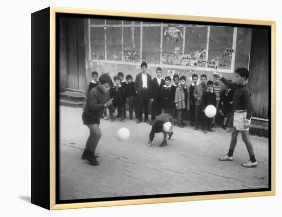 The Rotolo Brothers Playing in Sicily After Cataract Operations Which Restored Their Sight-Carlo Bavagnoli-Framed Premier Image Canvas