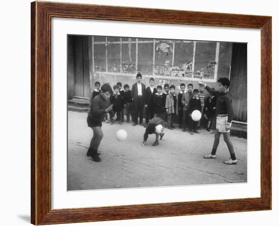 The Rotolo Brothers Playing in Sicily After Cataract Operations Which Restored Their Sight-Carlo Bavagnoli-Framed Photographic Print