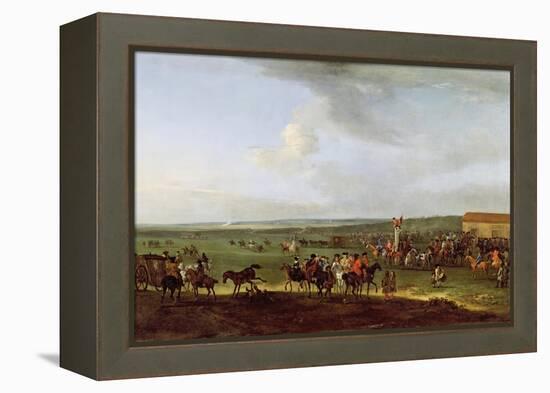 The Round Course at Newmarket, Preparing for the King's Plate, c.1725-Peter Tillemans-Framed Premier Image Canvas