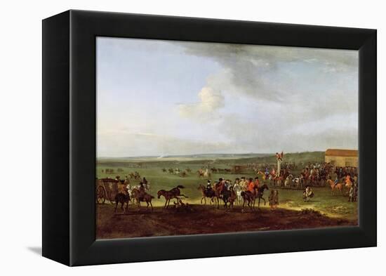 The Round Course at Newmarket, Preparing for the King's Plate, c.1725-Peter Tillemans-Framed Premier Image Canvas