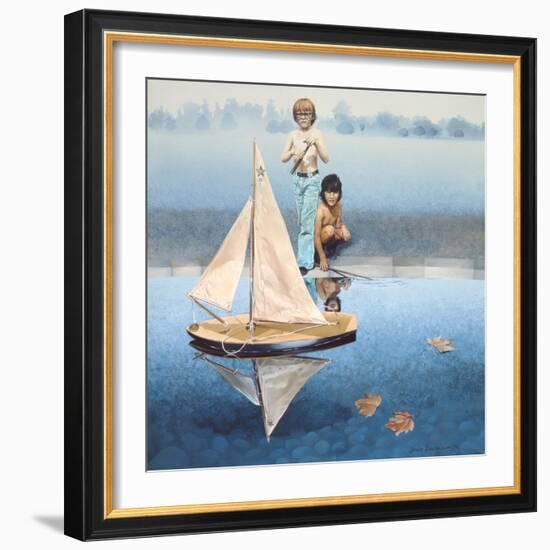 The Round Pond, 1975-Sandra Lawrence-Framed Giclee Print