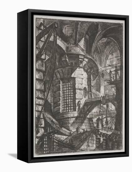 The round Tower, C.1761 (Etching)-Giovanni Battista Piranesi-Framed Premier Image Canvas