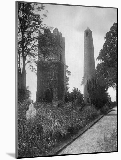 The Round Tower of Swords, Dublin, Ireland, from the East, 1924-1926-Valentine & Sons-Mounted Giclee Print