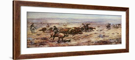The Round-Up-Charles Marion Russell-Framed Art Print
