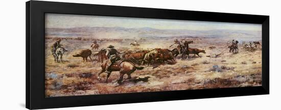 The Round-Up-Charles Marion Russell-Framed Art Print