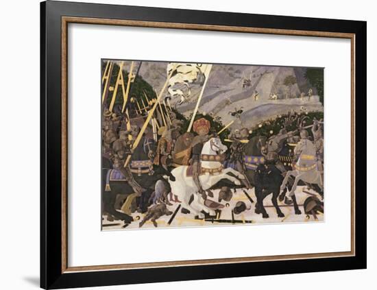 The Rout of San Romano, circa 1438-40 (Tempera on Poplar)-Paolo Uccello-Framed Giclee Print