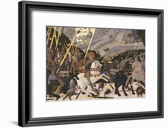 The Rout of San Romano, circa 1438-40 (Tempera on Poplar)-Paolo Uccello-Framed Giclee Print